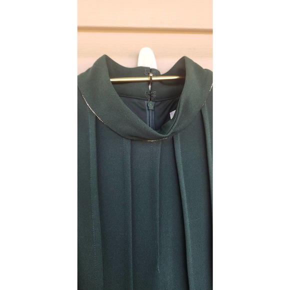 NWOT NEW Badgley Mischka Platinum Emerald Green Wide Leg Jumpsuit Size 4 - Picture 5 of 16